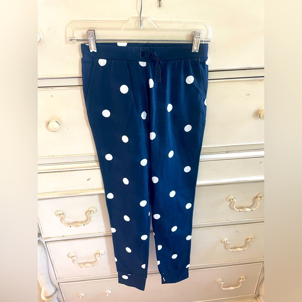 NWT JCrew Crewcuts girls polka dot joggers large